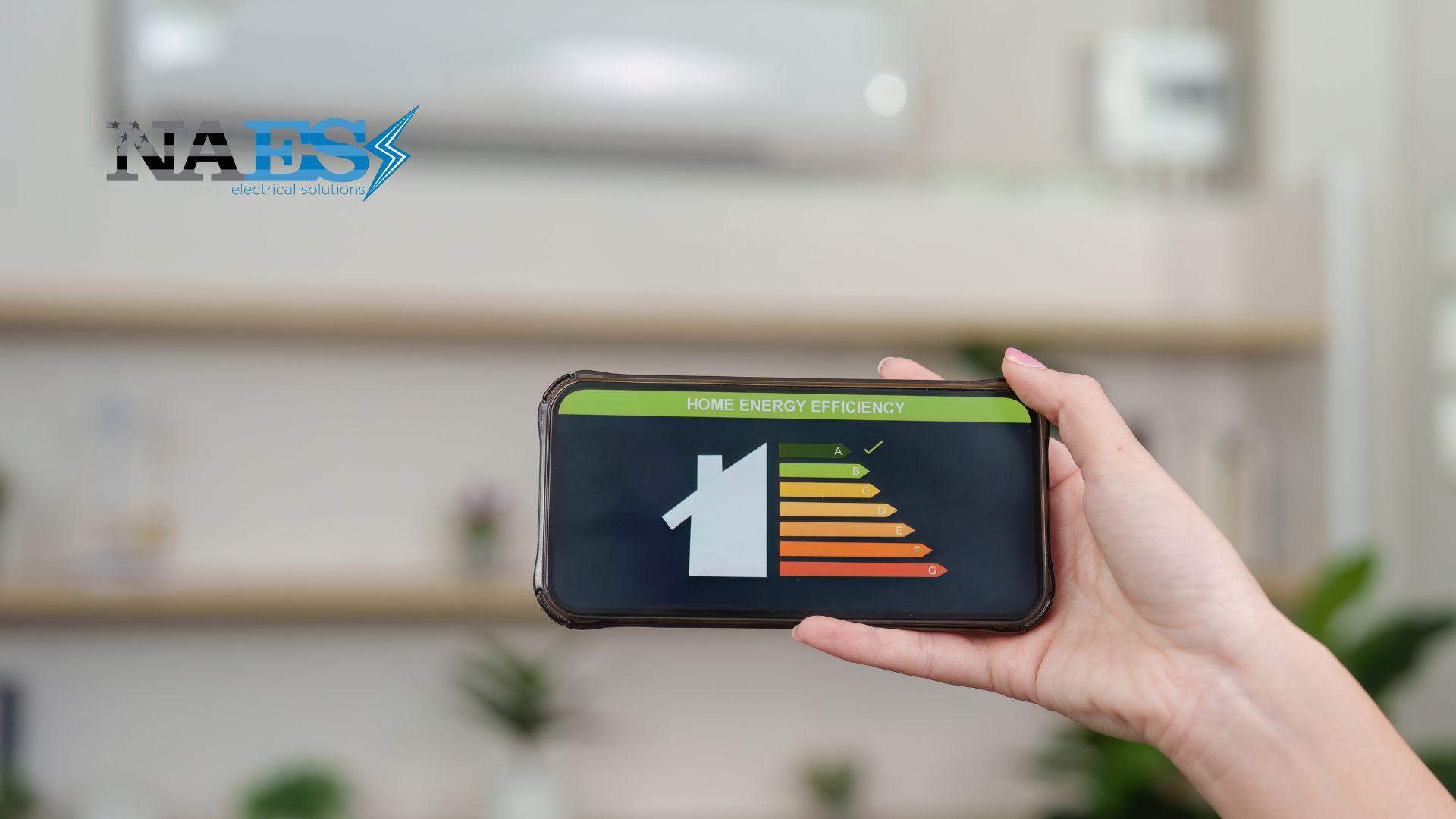 Whole-house energy monitoring system tracking real-time power usage and electrical efficiency.