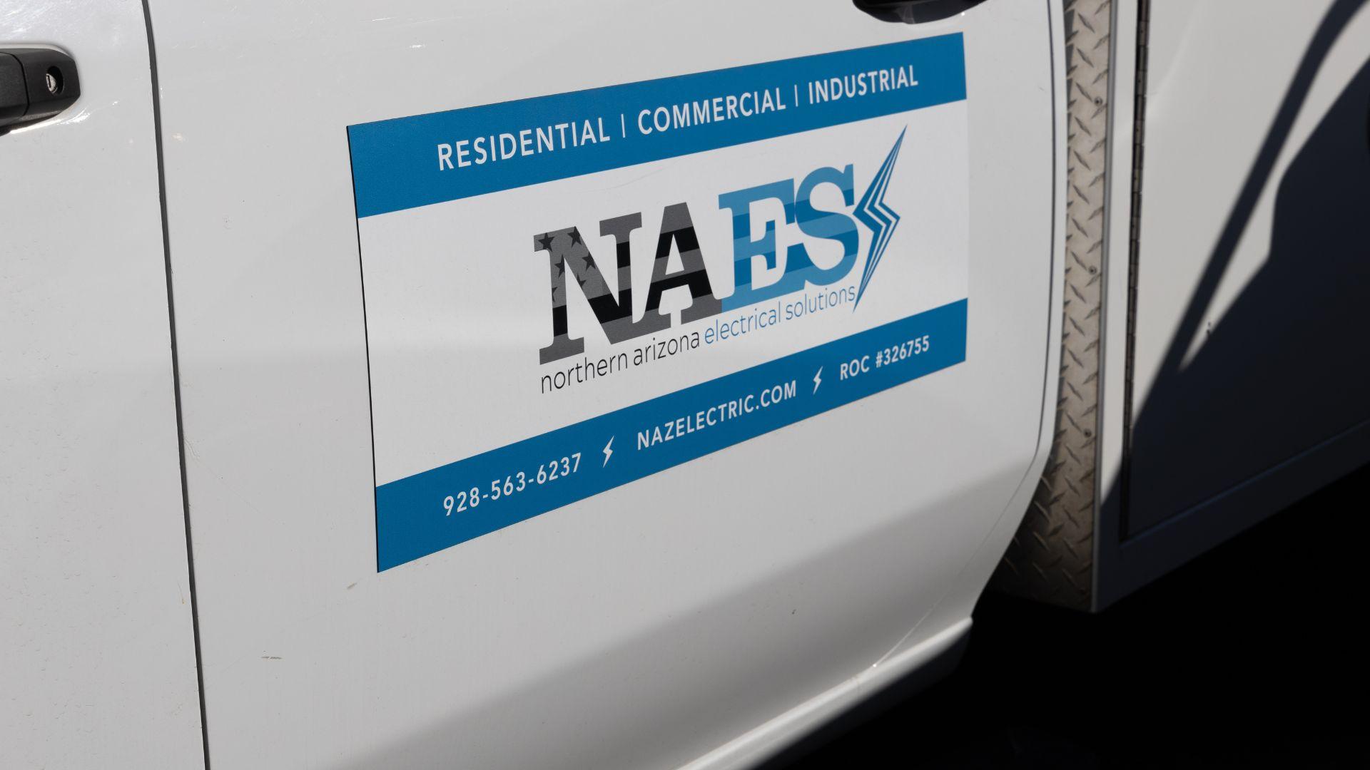 Northern Arizona Electrical Solutions service vehicle representing local electrical services in Flagstaff